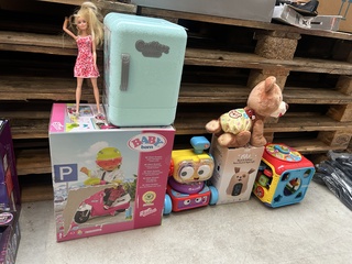 6x A-merk speelgoed w.o. Baby Born, Barbie, Fisher-Price