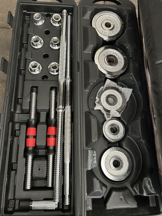 Pallet haltersets in koffer met halterschijven