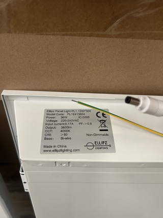 12x Led panel light 36W 4000K 1200×300 mm Ellipz Lighting