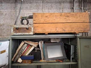 Werkplaatskast met freeskoppen en toebehoren