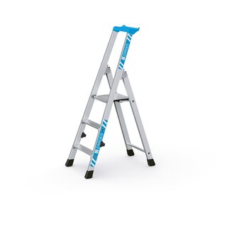 Huishoudtrap/geribbelde staande sportladder 3 treden Zarges, Nova S 42