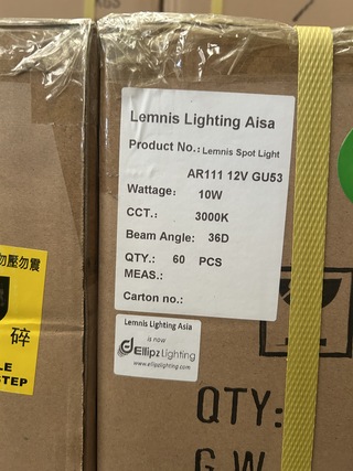 Ca. 120x  Spot light AR111 10W 3000K CRI >90 Lemnis Lighting