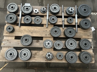 Haltersets met 51 halterschijven gietijzer