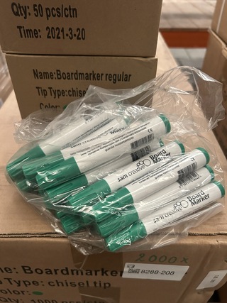2000x Boardmarker regular round tip groen Sam Creative