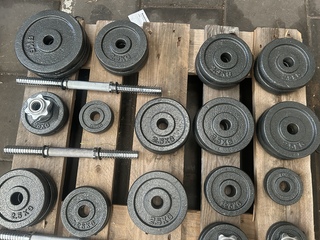 Haltersets met 51 halterschijven gietijzer