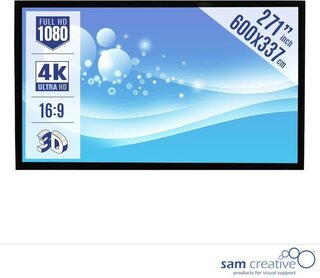 Projectiescherm Cinema 4K|UHD 600×337 16:9 271″ Sam Creative, PSHCY600