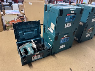 3x Bouwgereedschap in M-box (1x decoupeerzaag, 2x combihamer) Makita,