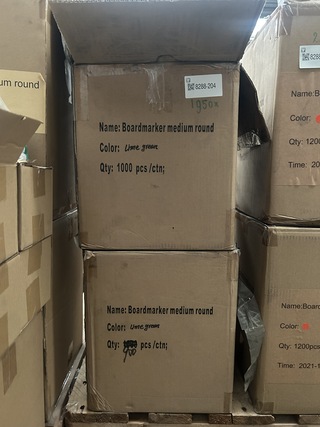 1950x Boardmarker medium round oranje/lime groen Sam Creative