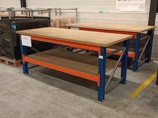 2x Werkplaats tafel