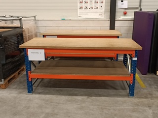 2x Werkplaats tafel
