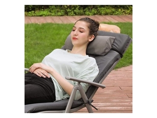 O’DADDY Ligbed tuin OpvouwbaarZonnebed met hoofdsteun Grijs