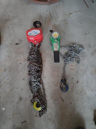 Hijs set bestaande uit handkettingtakel en rateltakel Lewis L-CB-S10 e