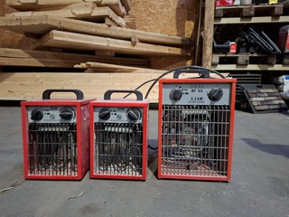 3x Elektrische kachel
