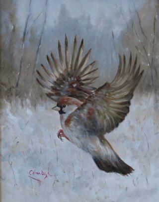 Lodewijk Busing (aka C.H.van Dijk) – “Mus in winterlandschap”