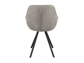 Eetkamerstoel Roos gemeleerd Bruin Bloq stof met armleuning