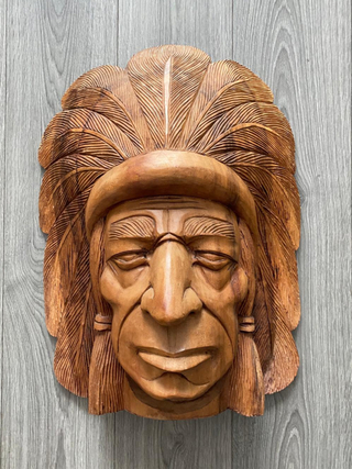 Houtsnijwerk – Indian head