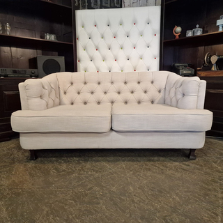 2-Zits Bank Chesterfield, Chesterfield, grijs