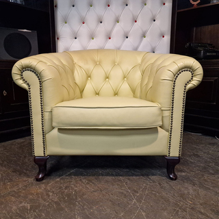 Fauteuil Chesterfield, Hampton, crème