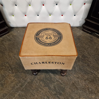 Poef Chesterfield, Charlston, bruin