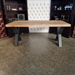 Eetkamertafel Chesterfield, Chesterfield, bruin