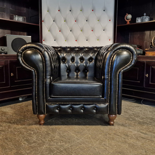 Fauteuil Chesterfield, NAL, zwart