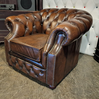 Fauteuil Chesterfield, Charlston, bruin