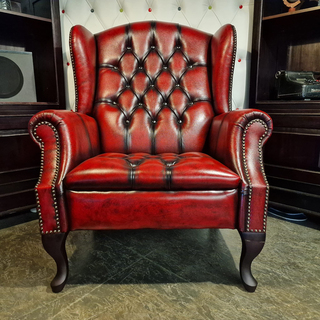 Fauteuil Chesterfield, Lord, rood