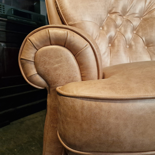 3-Zits Bank Chesterfield , Haeck, roze, bruin