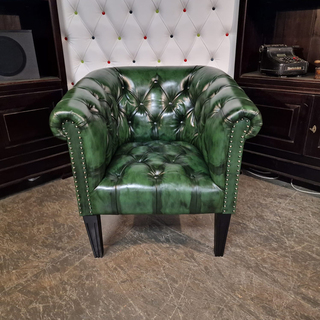 Fauteuil Chesterfield , Club Chair, groen