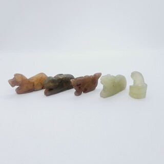 5x Antieke Chinese jade – ca. Qing-Dynasty