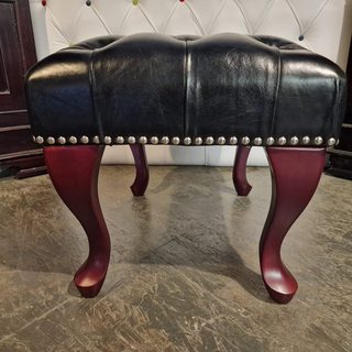 Hocker Chesterfield, King, zwart
