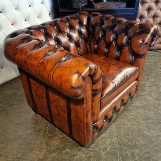 Fauteuil Chesterfield, Brighton, bruin