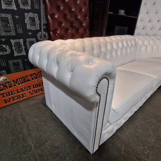 Hoekbank Chesterfield, Brighton, wit