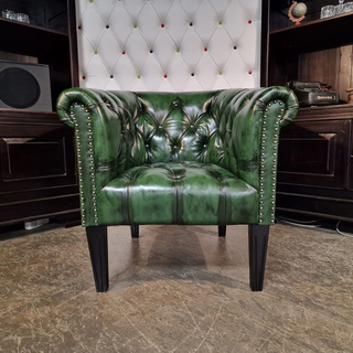 Fauteuil Chesterfield , Club Chair, groen