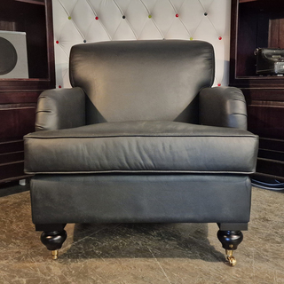 Fauteuil Chesterfield, Bolton, zwart