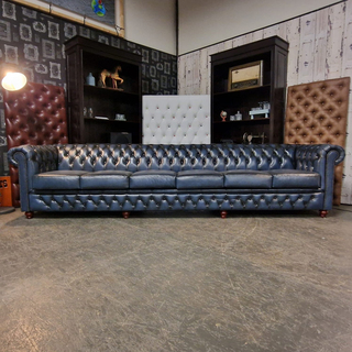 6-Zits Bank Chesterfield, Brighton, blauw