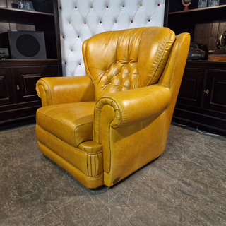 Fauteuil Chesterfield, Haeck, oranje