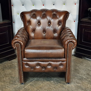 Eetkamerstoel Chesterfield, Scott, bruin