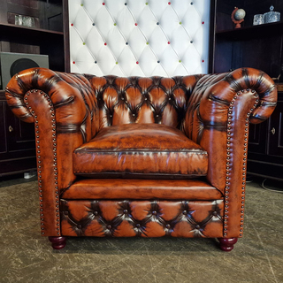 Fauteuil Chesterfield, Brighton, bruin