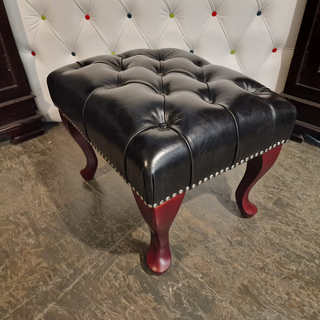 Hocker Chesterfield, King, zwart