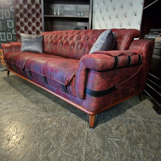 3-Zits Bank Chesterfield, Brady, rood