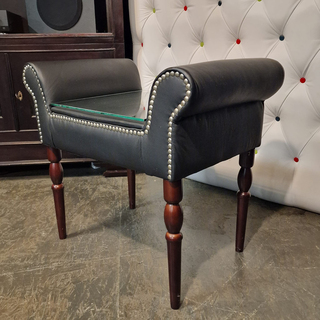 Nachtkastje Chesterfield, Chester, zwart