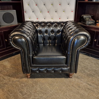 Fauteuil Chesterfield, NAL, zwart