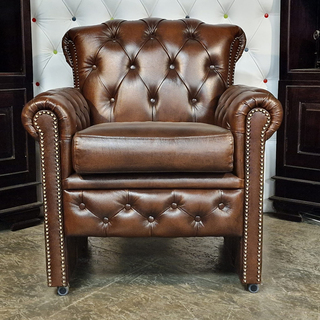 Eetkamerstoel Chesterfield, Scott, bruin