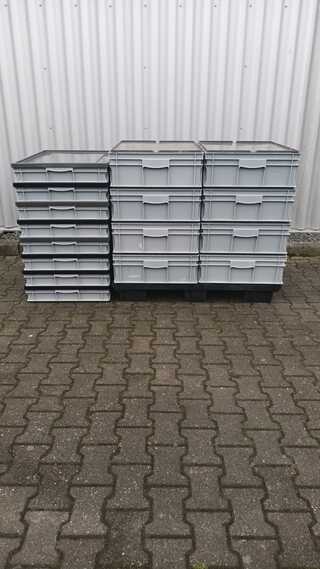 ca.16x Grote Bakken met deksel Engels, Grijs / Chroom