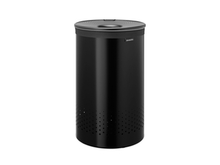 Brabantia Wasmand - met Deksel - 60 l - Matt Black / Dark Grey