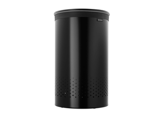 Brabantia Wasmand - met Deksel - 60 l - Matt Black / Dark Grey