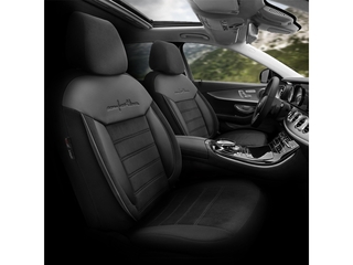 Otom Stoelhoezenset Comfortline 8 Mm Leer/textiel Zwart 11-delig