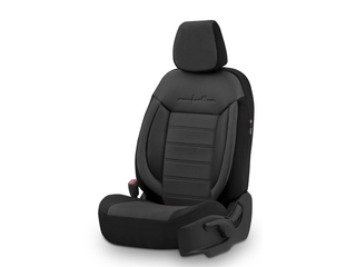 Otom Stoelhoezenset Comfortline 8 Mm Leer/textiel Zwart 11-delig