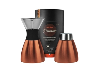 Asobu Pourover Koffiemaker – 1 Ltr – Dubbelwandig – Koper